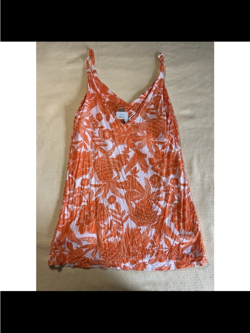 Farm Rio Orange Tropical Dress